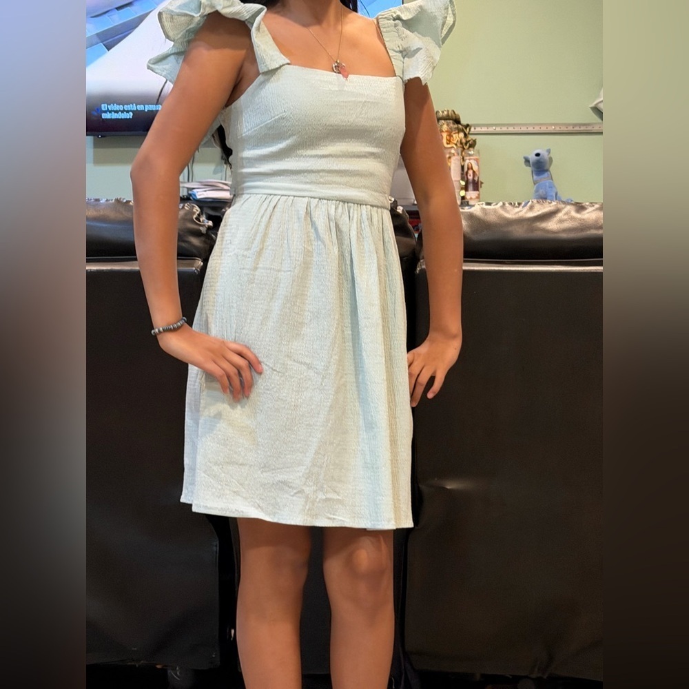 Miami Light Blue Strapless Dress